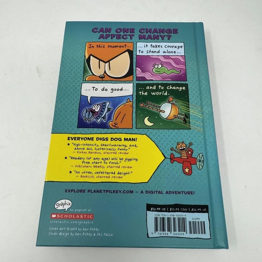 Dog Man Fetch-22 Dav Pilkey Scholastic Blue HC Kids‎ Graphic Novel Humor Comics